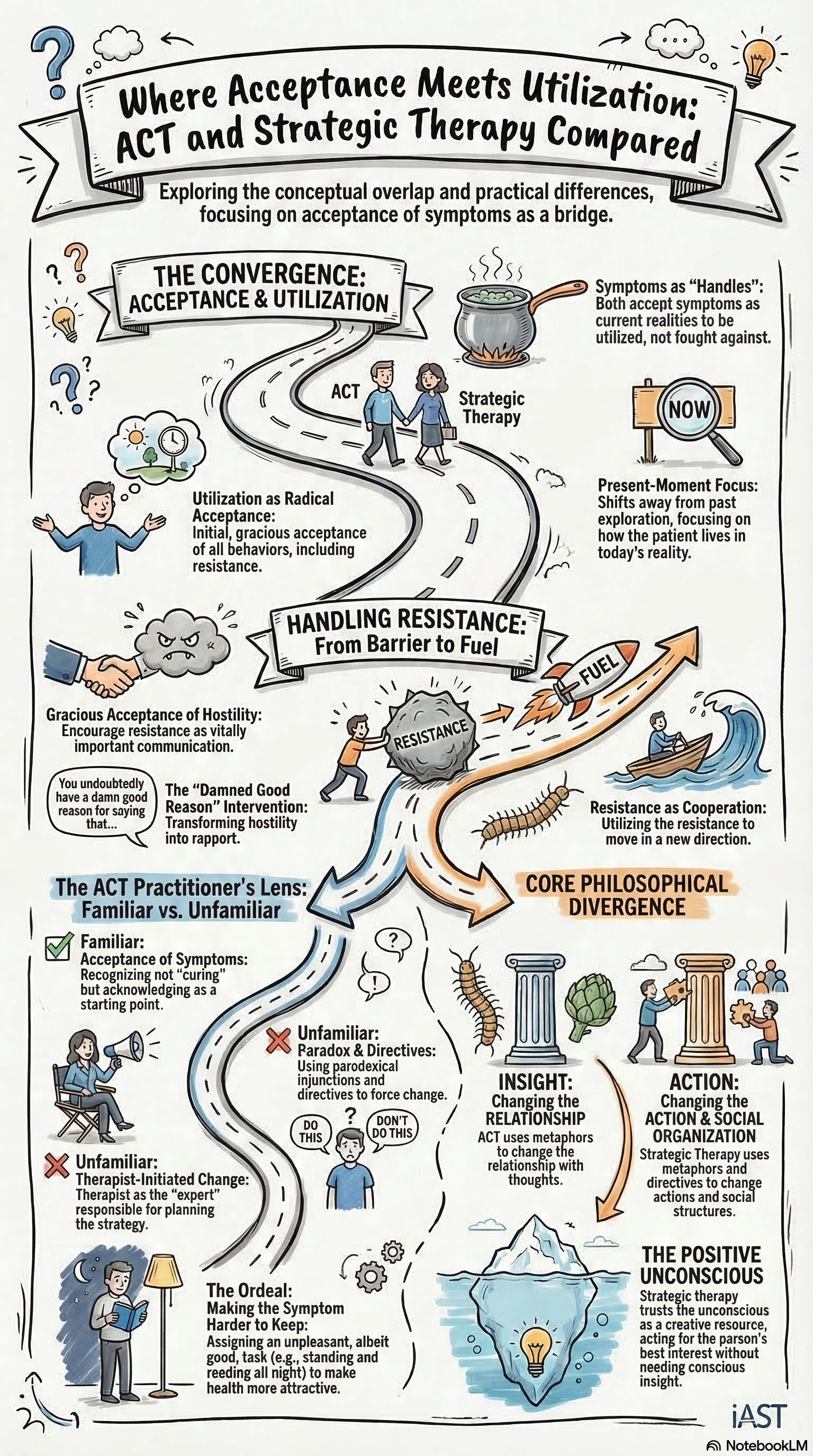 Where acceptance meets utilization: ACT and strategic therapy compared, convergence and divergence