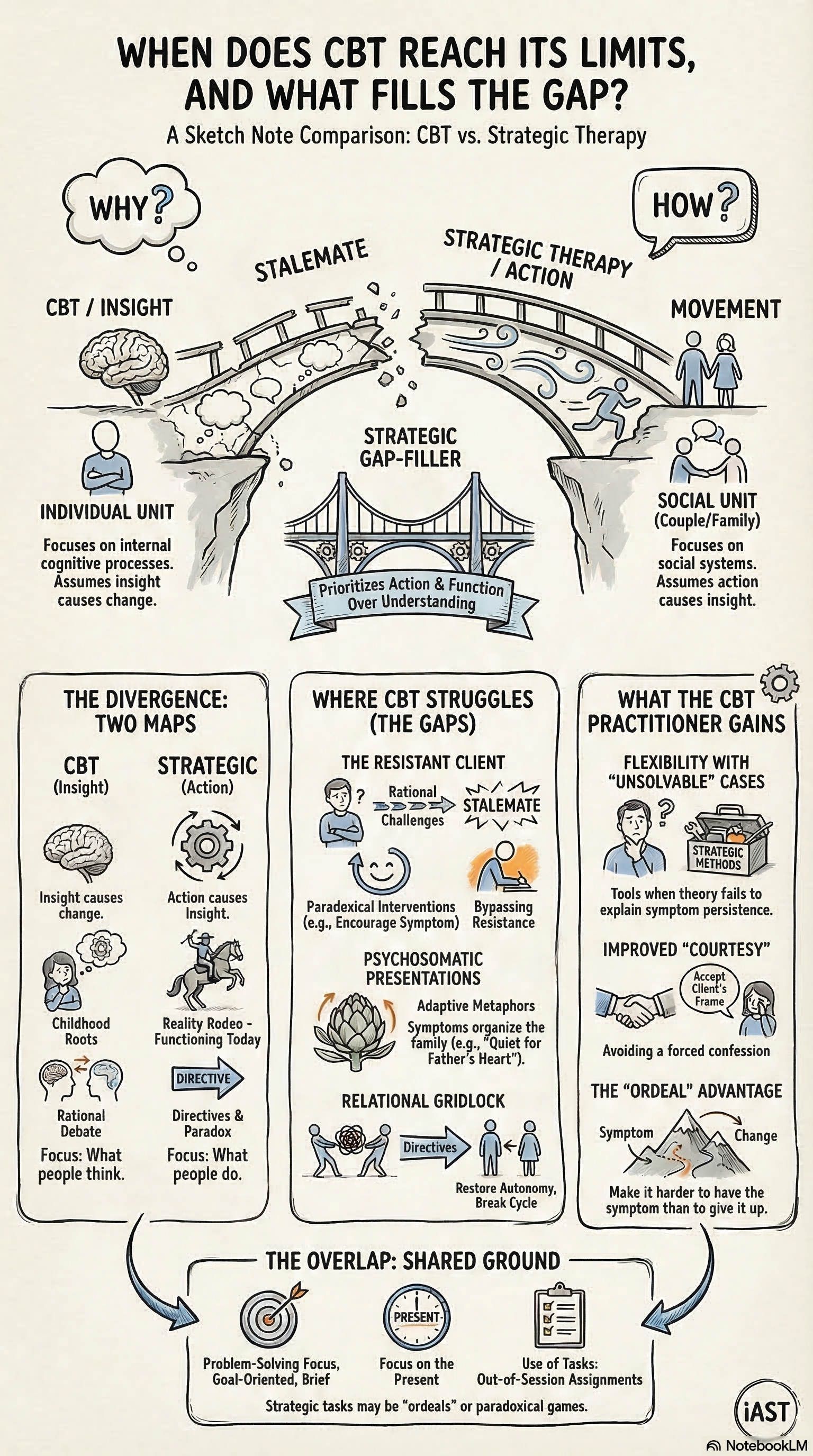 Strategic therapy vs CBT: where the cognitive model reaches its limits and what fills the gap